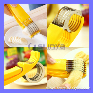 TV Banana Slicer Chopper Fruit Cutter Cucumber Vegetable Peeler Salad Home Kitchen Tool as Seen (TV-702)